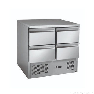 Ex-Showroom: Thermaster Stainless steel 4 Drawers Compact Workbench Fridge - GNS900-4D-VIC655