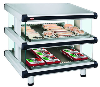 Hatco GR2SDS Slanted Heated Dual Shelf Display Warmer - Designer Series 1680mm x 677mm 15amp - GR2SDS-60D