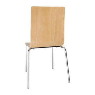 Square Back Side Chair Natural Finish (Pack of 4)- Bolero GR342