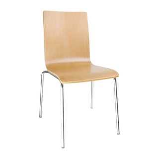 Square Back Side Chair Natural Finish (Pack of 4)- Bolero GR342