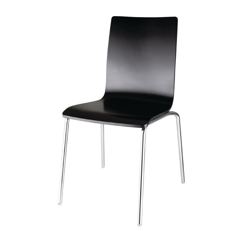 Black Square Back Side Chair (Pack of 4)- Bolero GR345