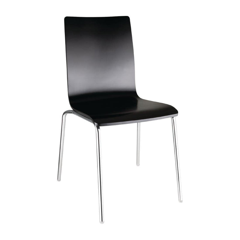 Black Square Back Side Chair (Pack of 4)- Bolero GR345