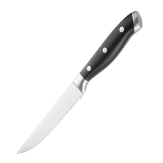 Olympia Premium Riveted Steak Knives with Black ABS Handles (6 pack) - GR919