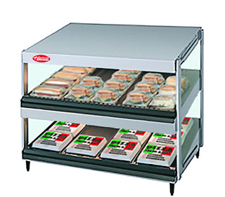Hatco GRSDS Slanted Heated Dual Shelf Display Warmer 1320mm x 617mm 15amp - GRSDS-52D