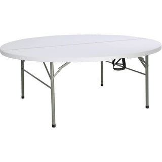 Round Centre Folding Table 6ft White- Bolero HC270