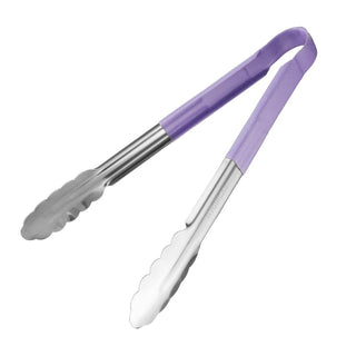 Colour Coded Purple Serving Tongs 300mm- Hygiplas HC852