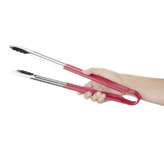 Colour Coded Serving Tong Red 405mm- Hygiplas HC854