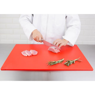 Low Density Chopping Board Red - 600x450x10mm- Hygiplas HC877