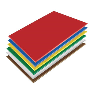 Hygiplas Low Density Set of 6 Chopping Board Set - 600x450x10mm - HC879