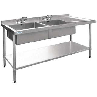 Double Bowl Sink R/H Drainer- Vogue HC904