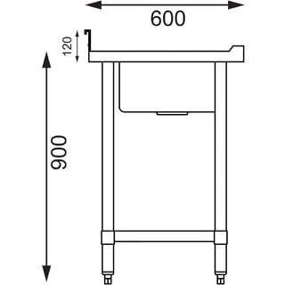 Double Bowl Sink Double Drainer - 2400mm 90mm Drain- Vogue HC909