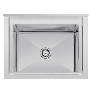 St/St Deep Pot Sink - 770mm (w) x 600mm (d)  90mm Drain- Vogue HC910