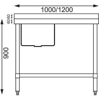 Single Bowl Sink R/H Drainer- Vogue HC912