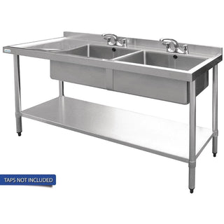 Double Bowl Sink L/H Drainer- Vogue HC917