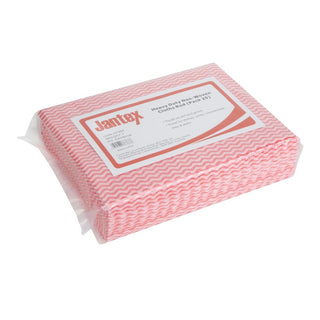 Jantex Heavy Duty Non-Woven Cloths Red (Pack of 25) - HT489