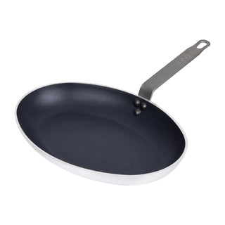 Vogue Aluminium Non-Stick Teflon Platinum Plus Oval Frying Pan 360mm - HT988