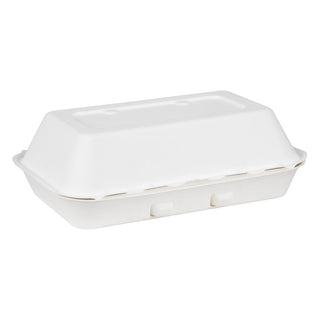 Fiesta Compostable Bagasse Food Containers 245x150mm (200 Pack) - HW020