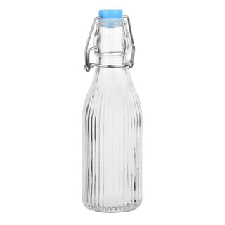 Olympia Ridged Swing Top Water Bottles 200ml (6 Pack) - HW795