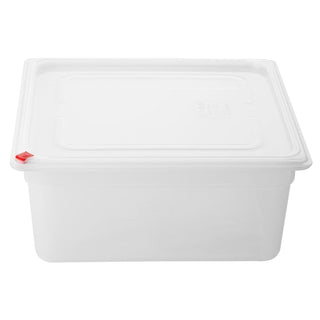 Hygiplas Click PP 2/3 GN 12Ltr Container with Lid & 7 Colour Clips 150mm (4 Pack) - HZ351