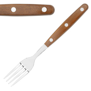 Olympia Steak Forks Wood Effect Handle (12 Pack) - HZ971