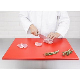 High Density Chopping Board Red - 600x450x12mm- Hygiplas J011