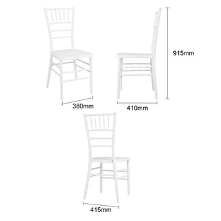 Bolero Chiavari Polypropylene Chairs White (4 Pack) - JA998