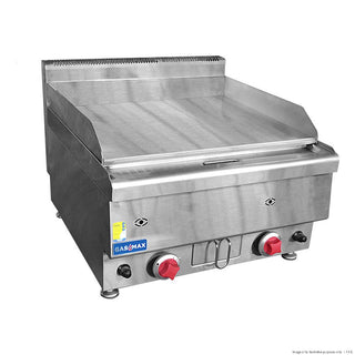 GASMAX Benchtop 2 Bunner Griddle 600mm JUS-TRG60E