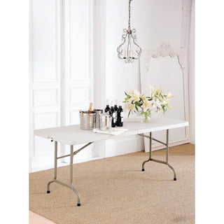 Centre Folding Utility Table 6ft White- Bolero L001