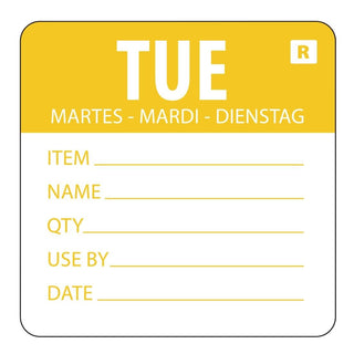 Vogue Removable Day of the Week Label Tuesday - L067