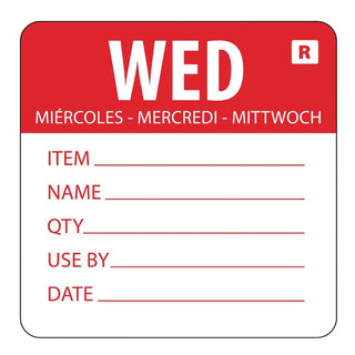 Vogue Removable Day of the Week Label Wednesday - L068