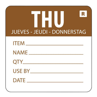 Vogue Removable Day of the Week Label Thursday - L069