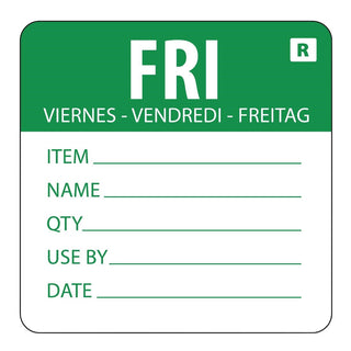 Vogue Removable Day of the Week Label Friday - L070