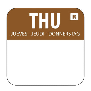 Vogue Removable Colour Coded Food Labels Thursday - L934