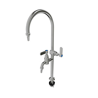 3Monkeez Lever Handle Type 8 Laboratory Tap with Tube Nozzle on Main Spout - T-3MSS-LABLFG08-TN