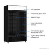 Thermaster 1000L Two Glass Door Colourbond Upright Drink Fridge Black LG-1000BP