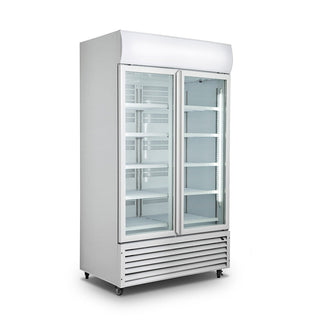 Double Glass Door Colourbond Upright Drink Fridge - Thermaster LG-1200GT