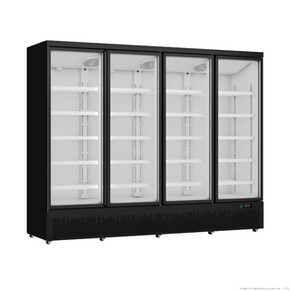 Thermaster Four Door Supermarket Fridge Black LG-2200BGBM