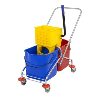 Dual Bucket Mop Wringer with Frame- Jantex M880