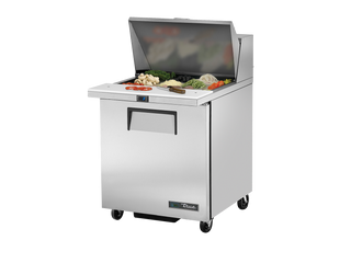 TRUE 1 Mega-Top Solid Door Sandwich/Salad Fridge 700mm Width - TSSU-27-12M-C-HC