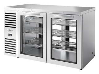 TRUE Pass-Thru Single Zone 2 Glass Swing Door Undercounter Refrigerator - Stainless - TBR60-PTSZ1-L-S-GG-GG-2