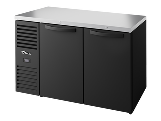 TRUE Reach-In Single Zone 2 Solid Swing Door Undercounter Refrigerator 1300mm Width - Black - TBR52-RISZ1-L-B-SS-2