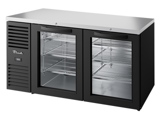 TRUE Reach-In Single Zone 2 Glass Swing Door Undercounter Refrigerator 1500mm Width - Black - TBR60-RISZ1-L-B-GG-2