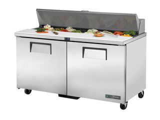 TRUE 2 Solid Door Sandwich/Salad Fridge 1530mm Width - TSSU-60-16-HC
