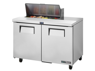 TRUE 2 Solid Door Sandwich/Salad Fridge 1220mm Width - TSSU-48-08-HC
