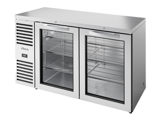 TRUE Reach-In Single Zone 2 Glass Swing Door Undercounter Refrigerator 1500mm Width - Stainless - TBR60-RISZ1-L-S-GG-2