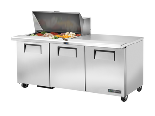 TRUE 3 Mega-Top Solid Door Sandwich/Salad Fridge 1830mm Width - TSSU-72-15M-B-HC