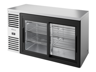 TRUE Reach-In Single Zone 2 Glass Sliding Door Undercounter Refrigerator 1500mm Width - Stainless - TBR60-RISZ1-L-S-11-2