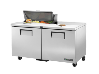 TRUE 2 Solid Door Sandwich/Salad Fridge 1530mm Width - TSSU-60-08-HC