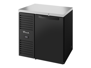TRUE Reach-In Single Zone 1 Solid Swing Door Undercounter Refrigerator - Black - TBR32-RISZ1-L-B-S-2