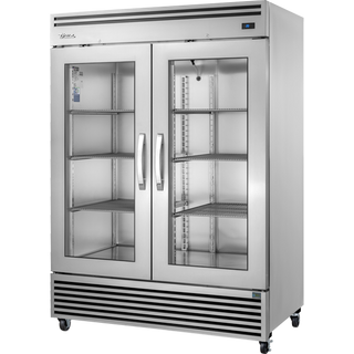 TRUE Reach-In 2 Glass Swing 2 Door Refrigerator - TGN-2R-2G